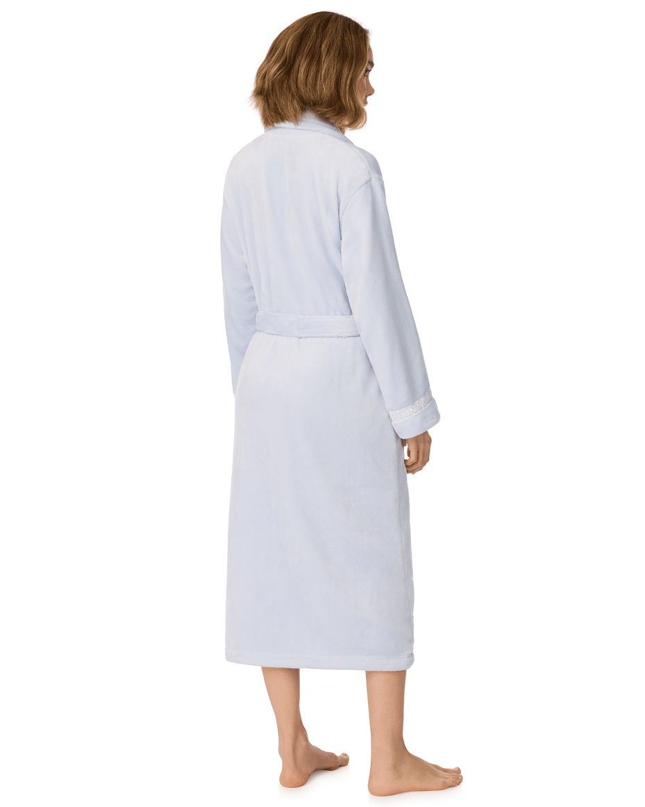 DKNY Long Robe in Frost Blue