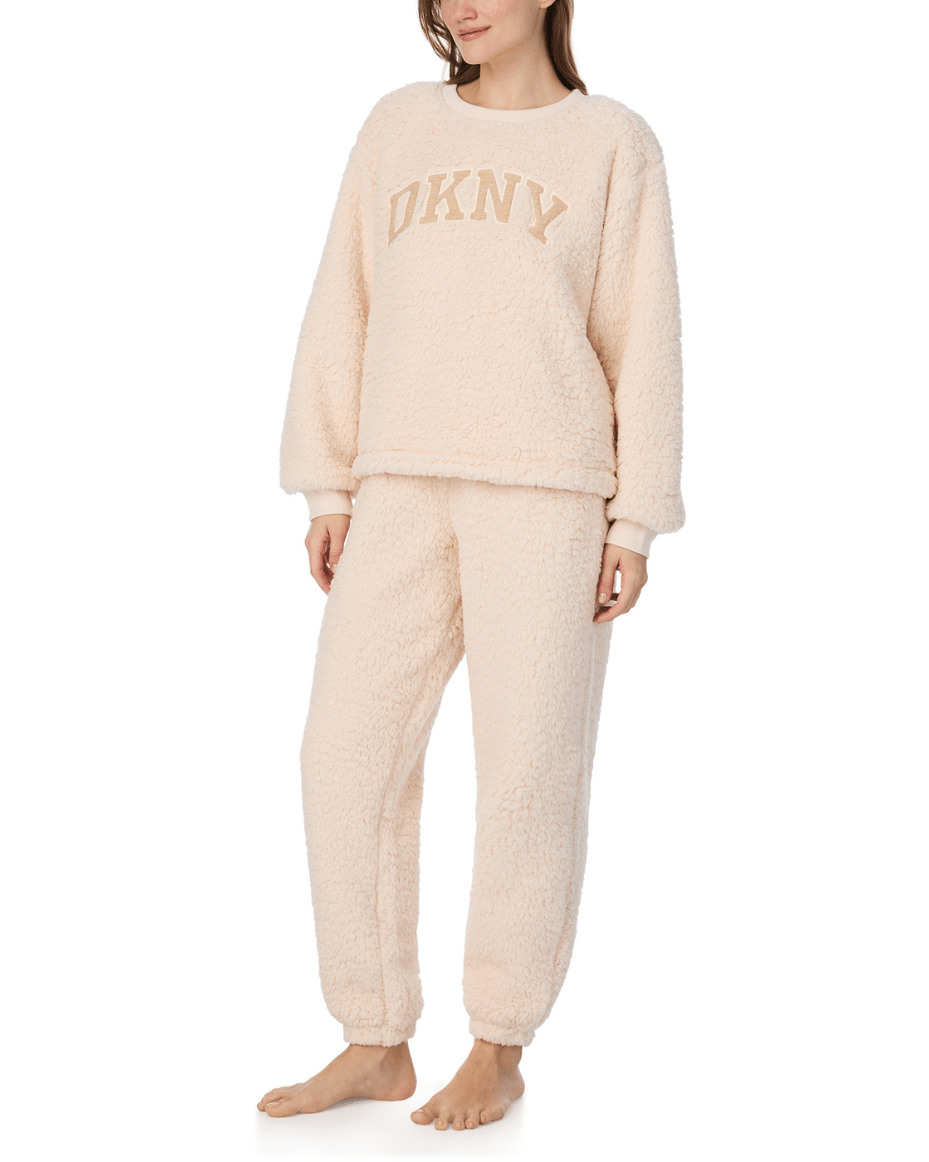 DKNY Long Sleeve Top & Jogger Lounge Set - DKNY - Luxe Leopard