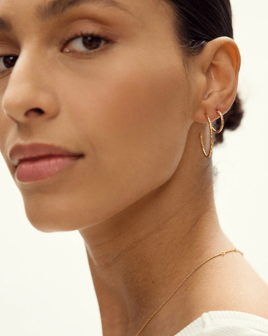 Rachel Jackson - Shimmering Sun Oversized Hoop Earrings - RACHEL JACKSON - Luxe Leopard