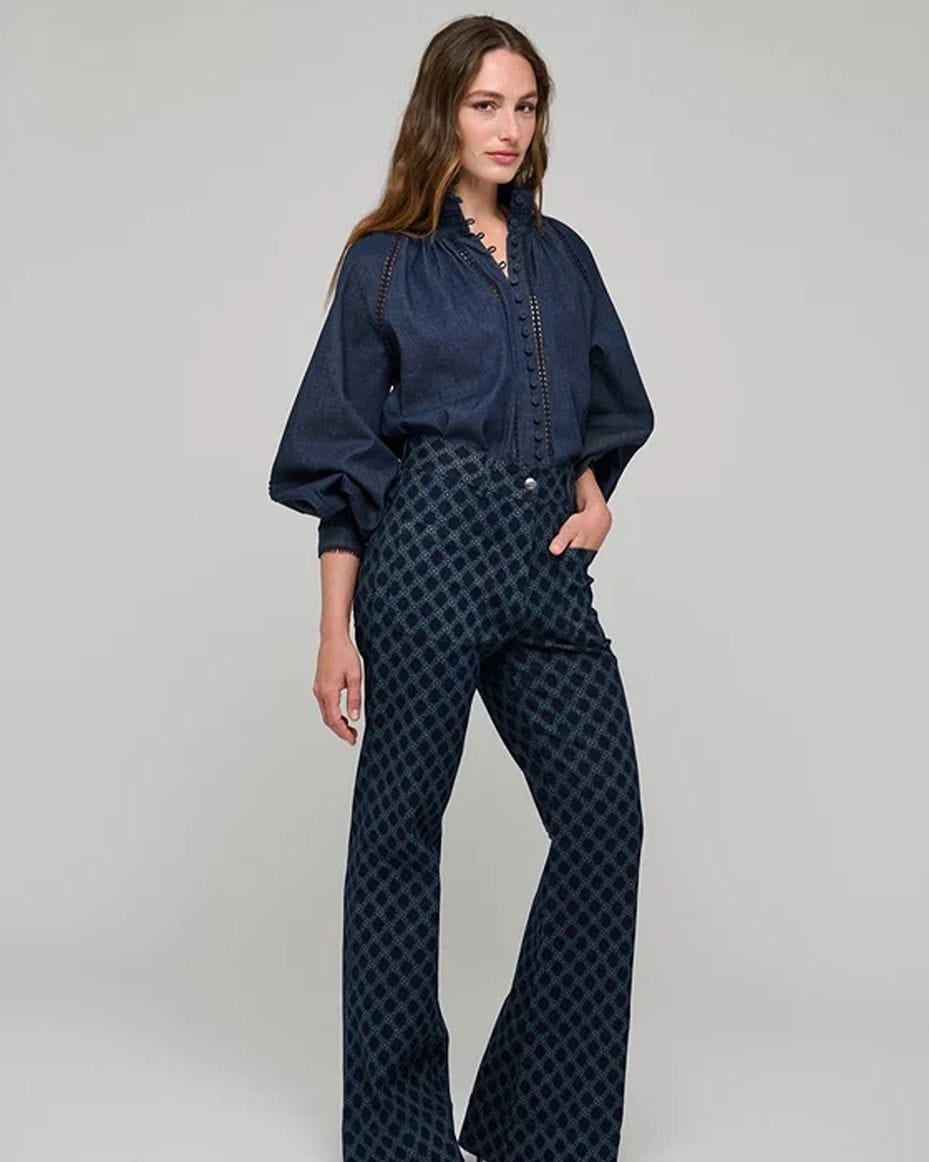 Dea Kudibal Monia Blouse With Stand Collar - DEA KUDIBAL - Luxe Leopard