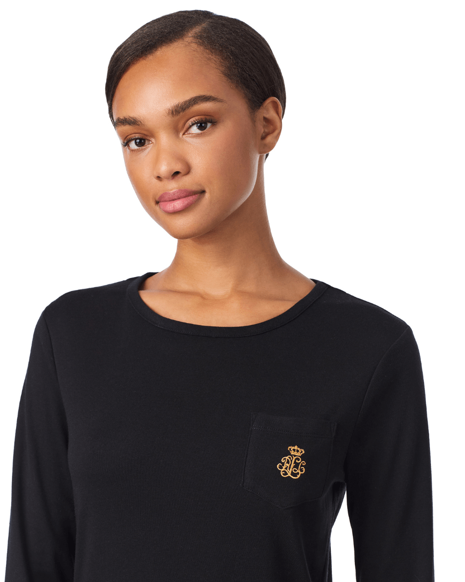 Ralph Lauren Long Sleeve Crew Neck Top and Long Sleeve Pant PJ Set - RALPH LAUREN - Luxe Leopard