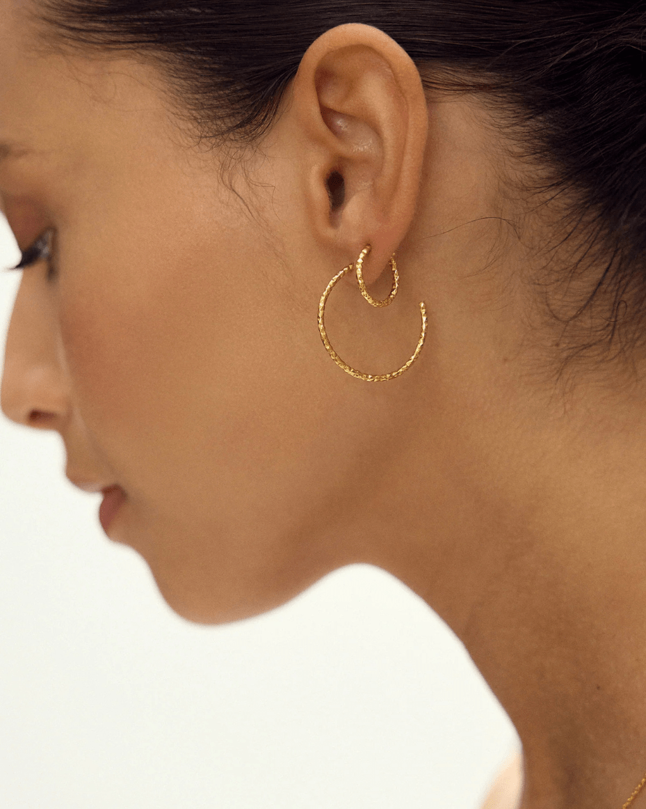 Rachel Jackson - Shimmering Sun Oversized Hoop Earrings - RACHEL JACKSON - Luxe Leopard