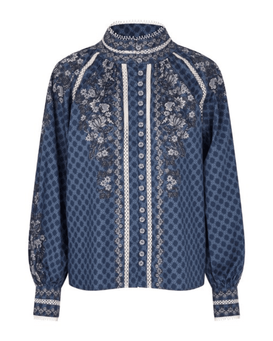 Dea Kudibal Monia Blouse With Stand Collar - DEA KUDIBAL - Luxe Leopard