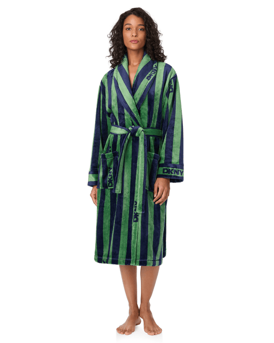 DKNY Long Sleeve Long Robe - DKNY - Luxe Leopard