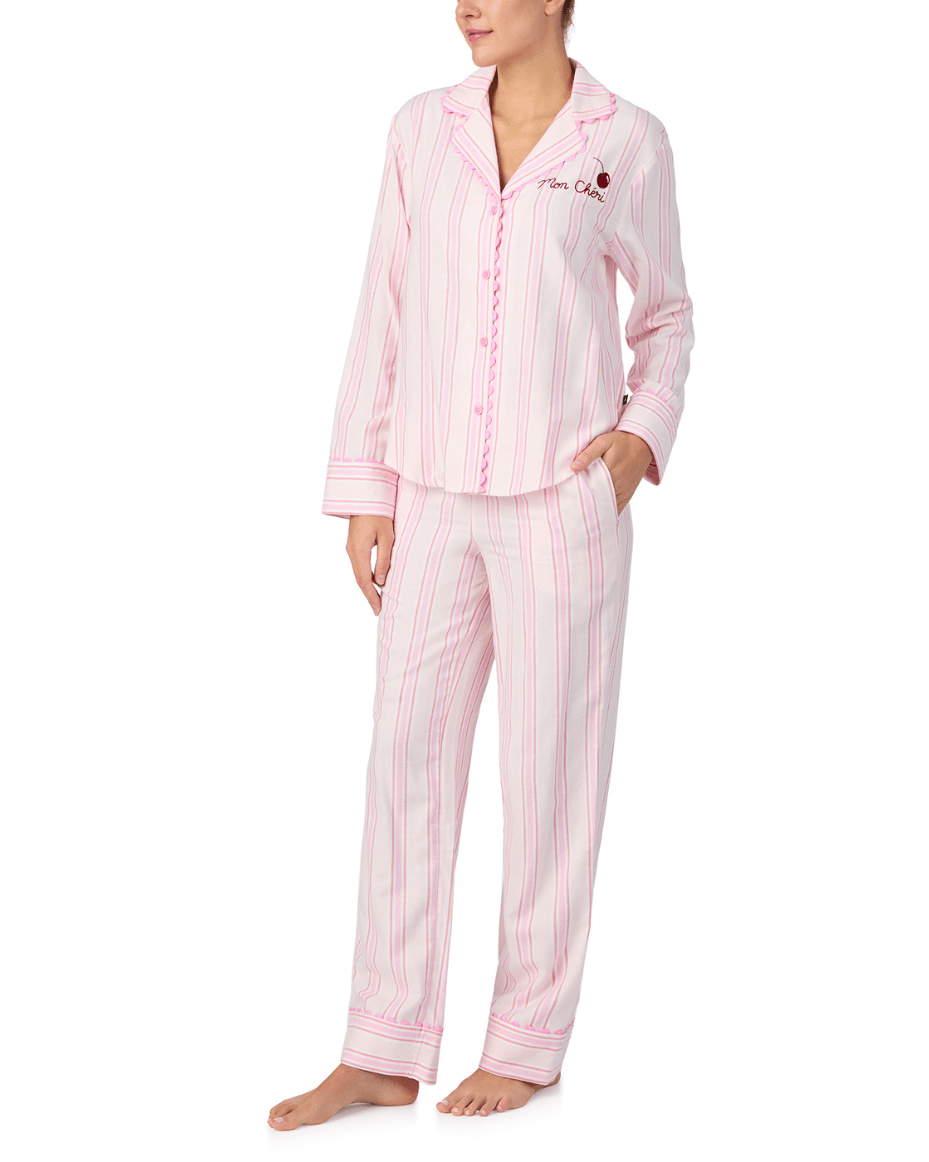 Kate Spade Long Sleeve Notch Collar Pj Set