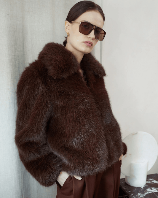 Vivere Indie Short Hair Jacket - VIVERE - Luxe Leopard