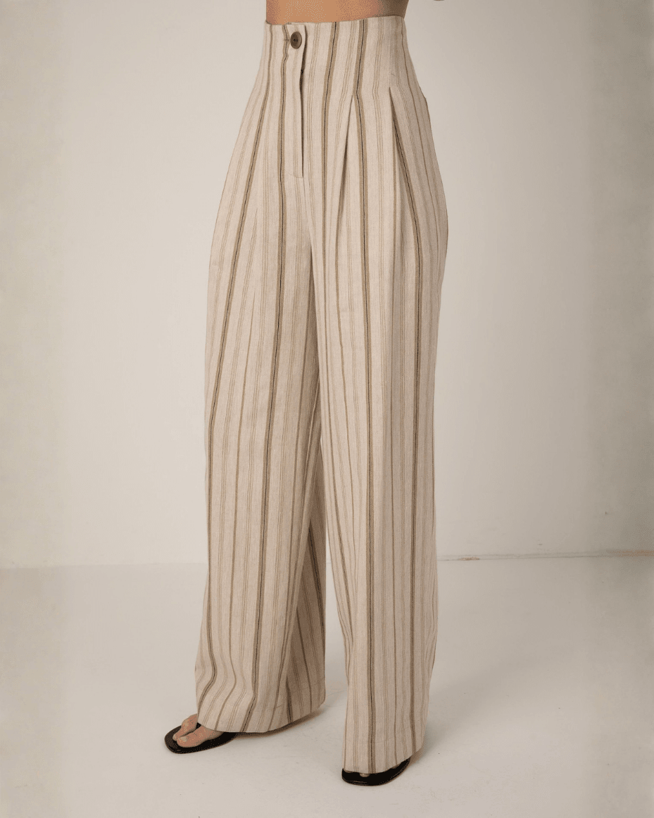 Vivere Nellie Stripe Trouser - VIVERE - Luxe Leopard
