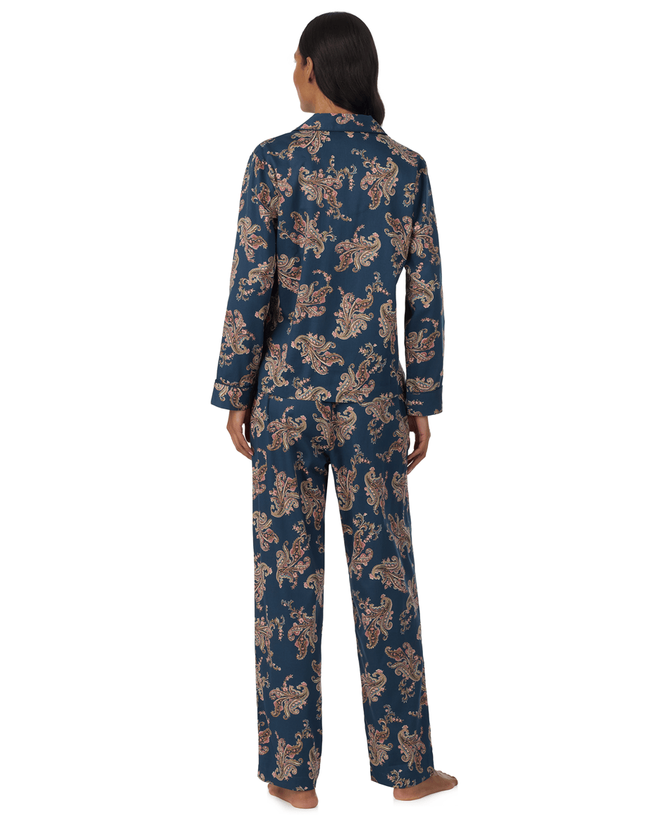 Lauren Ralph Lauren Long Sleeved Notch Collar Pant Pj Set