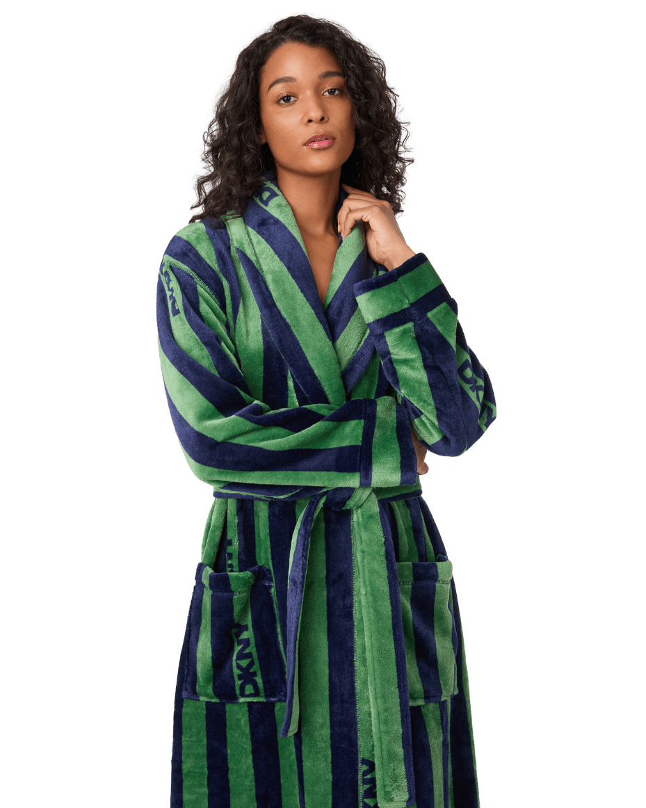 DKNY Long Sleeve Long Robe - DKNY - Luxe Leopard