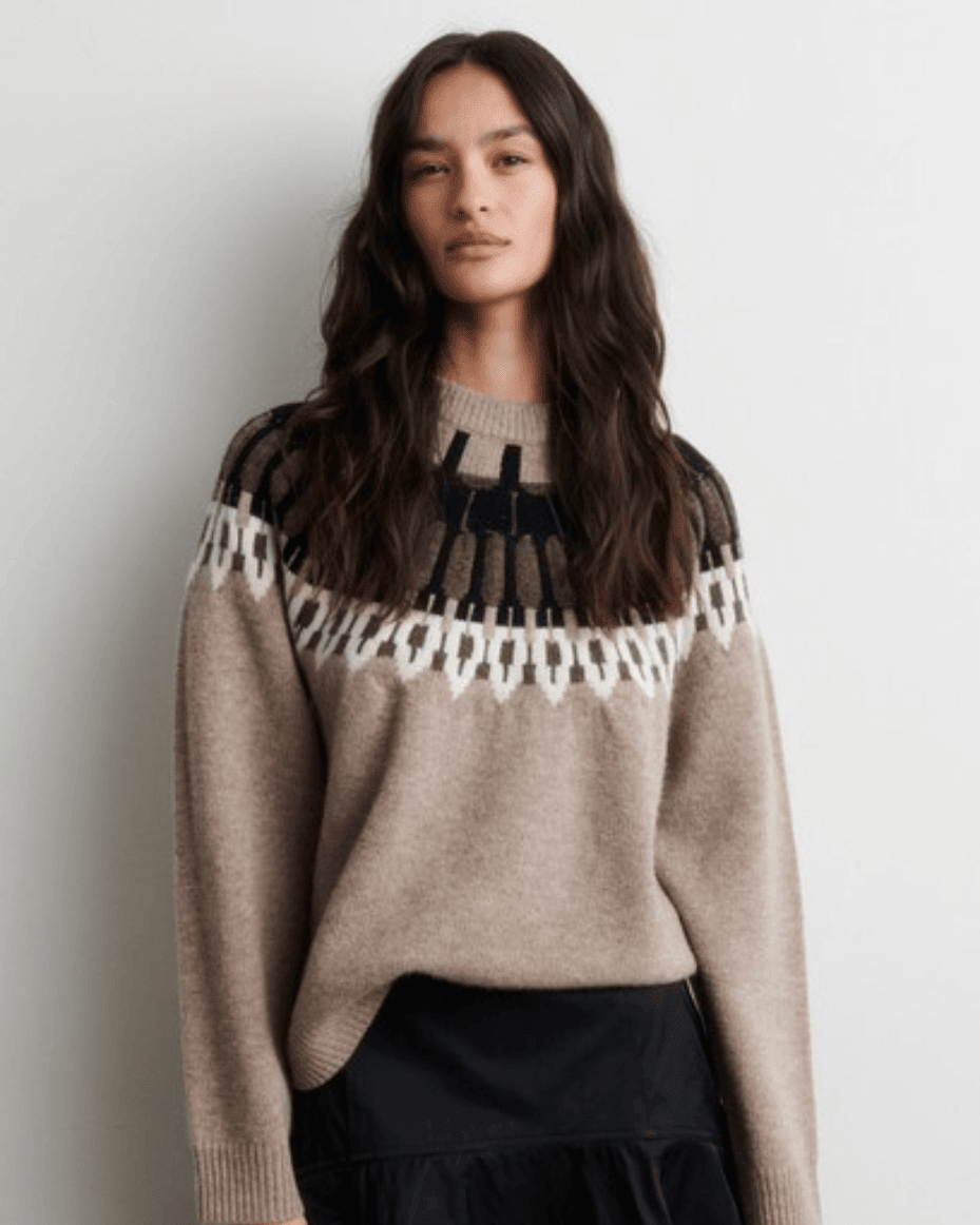 Second Female Arlo Knit O-Neck - SECOND FEMALE - Luxe Leopard