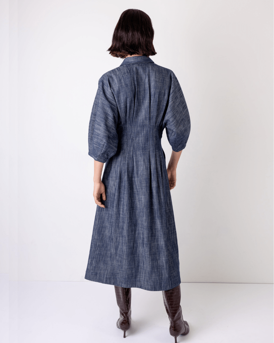 Vivere Novalie Denim Dress - VIVERE - Luxe Leopard