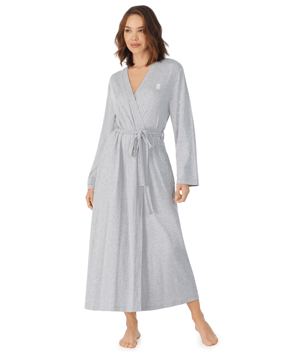DKNY Long Sleeve Long Robe - DKNY - Luxe Leopard
