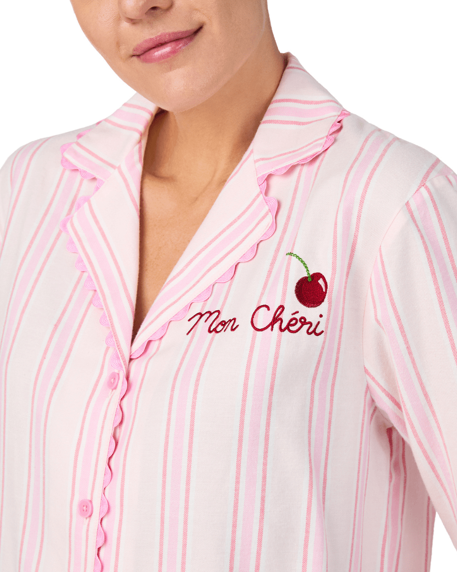 Kate Spade Long Sleeve Notch Collar Pj Set