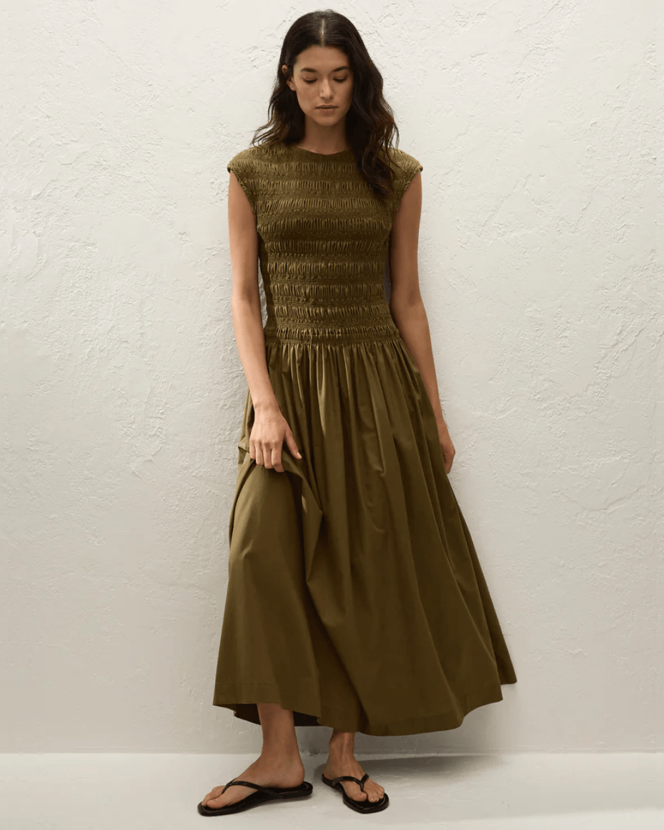 Faithfull The Brand Ale Midi Dress - FAITHFULL THE BRAND - Luxe Leopard