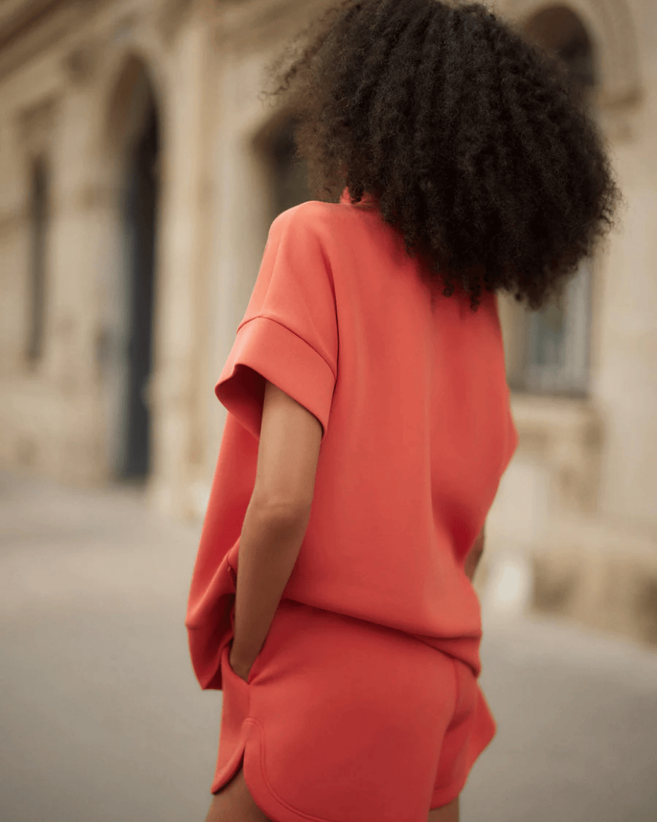 Varley Ritchie Short Sleeve Sweat - VARLEY - Luxe Leopard