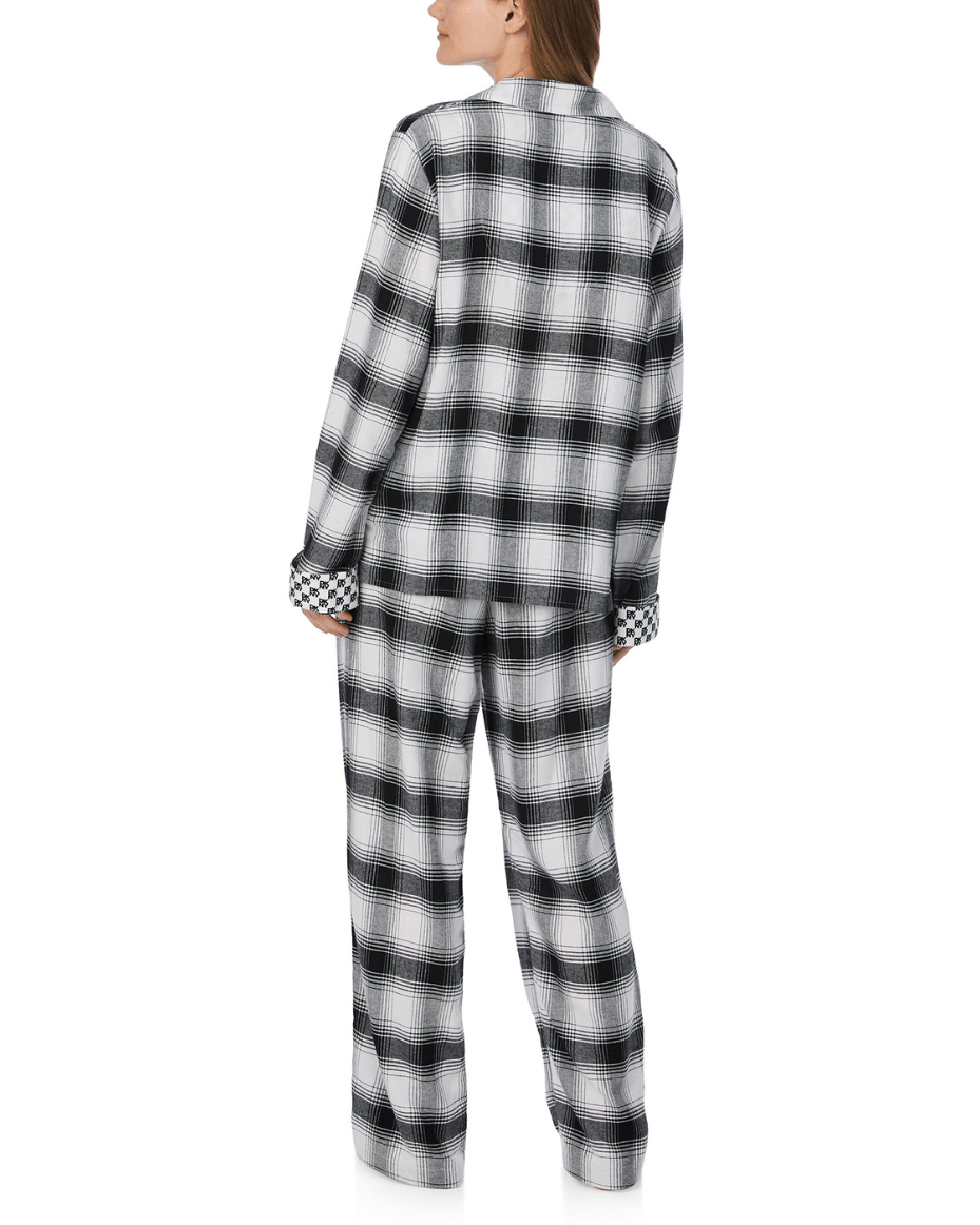 DKNY Long Sleeve Notch Collar Top & Pant Set - DKNY - Luxe Leopard