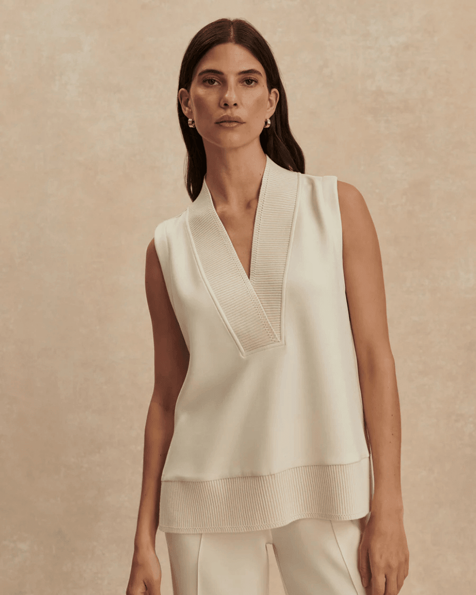 Varley Freida V Neck Tank - VARLEY - Luxe Leopard