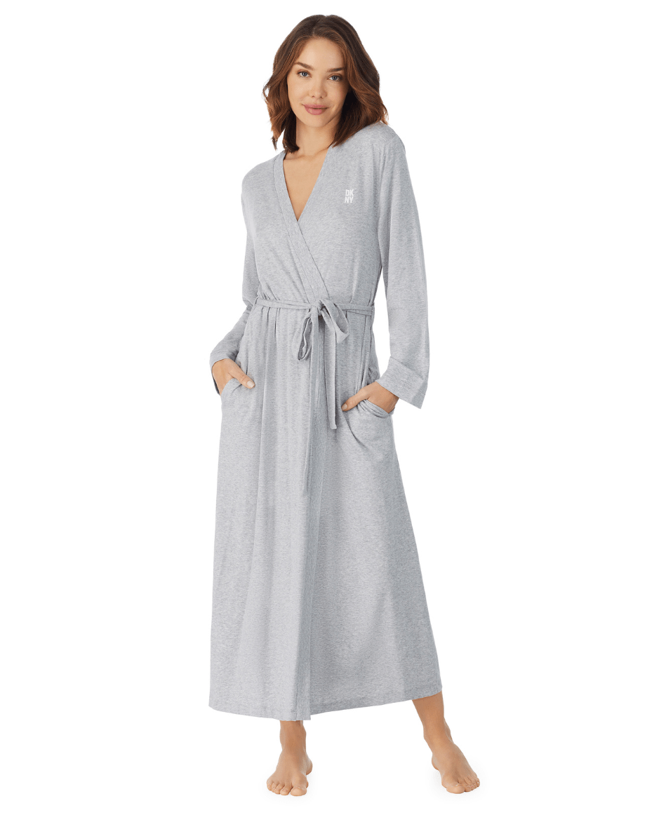 DKNY Long Sleeve Long Robe - DKNY - Luxe Leopard