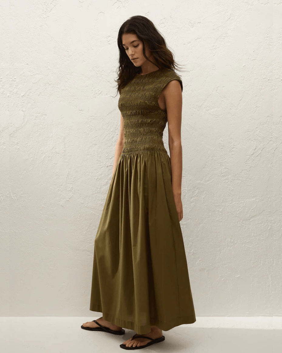 Faithfull The Brand Ale Midi Dress - FAITHFULL THE BRAND - Luxe Leopard