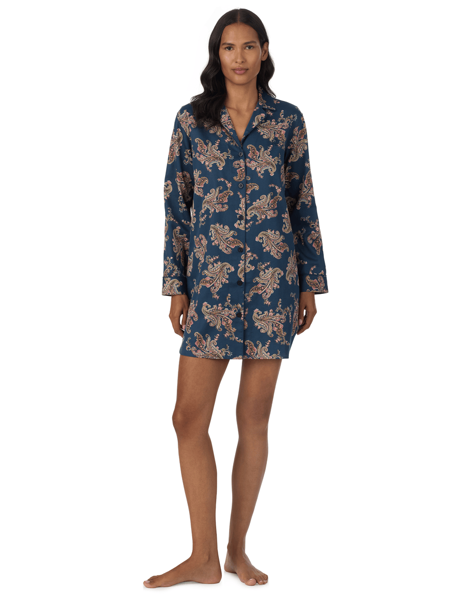 Lauren Ralph Lauren Long Sleeved Short Sleepshirt