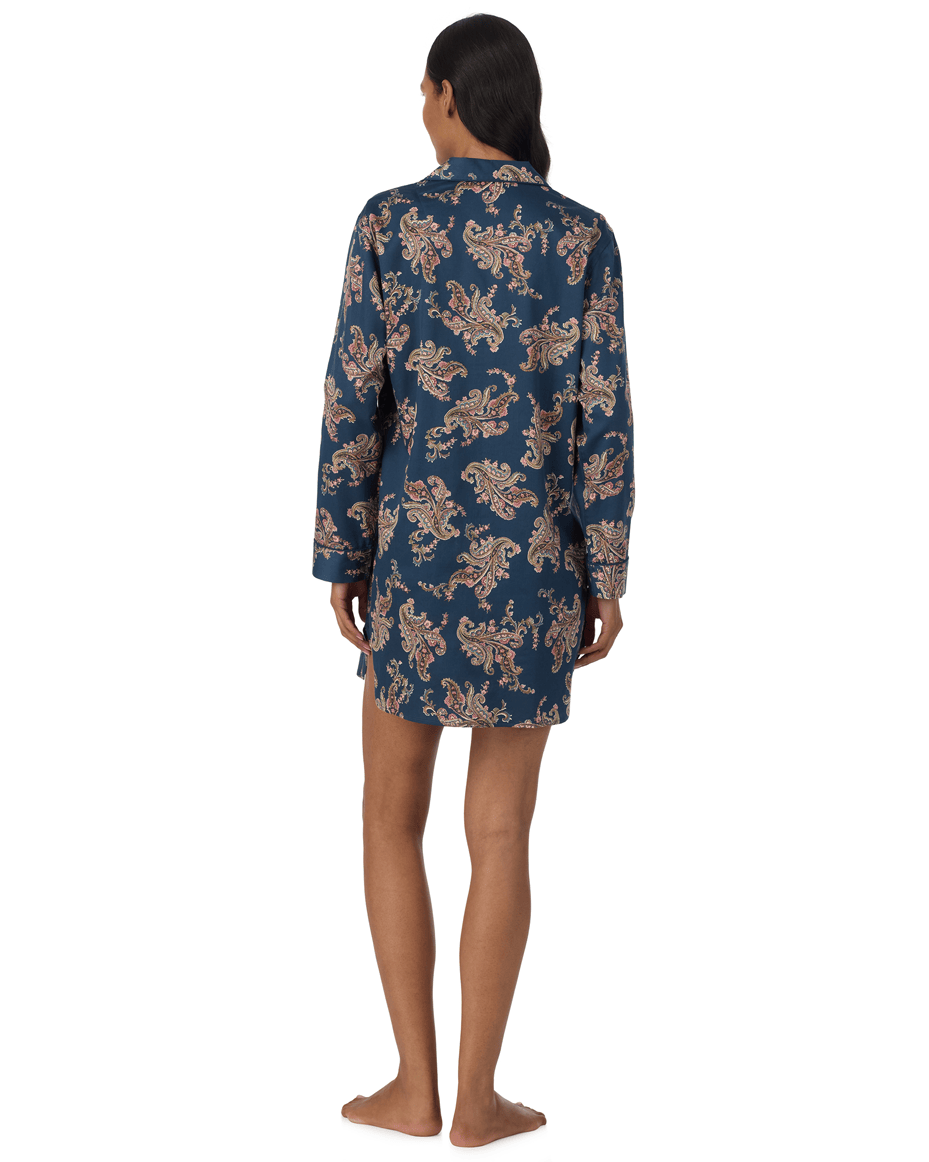 Lauren Ralph Lauren Long Sleeved Short Sleepshirt