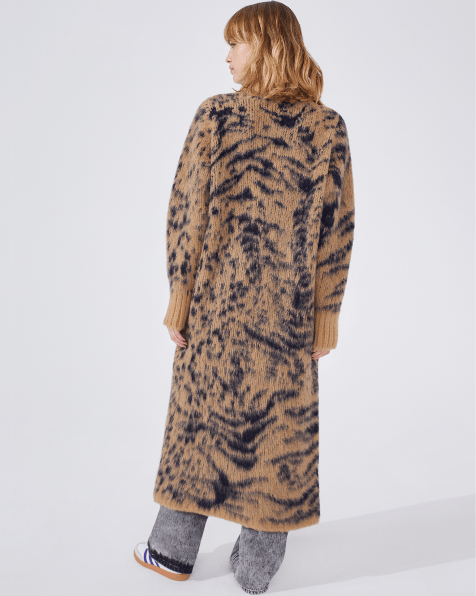 Hayley Menzies Jacquard Long Split Jumper