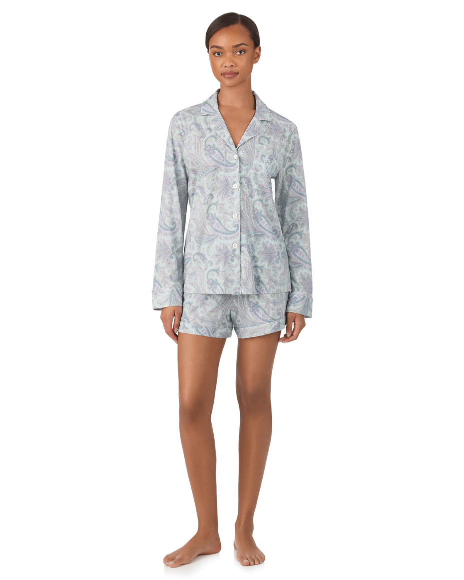 Ralph Lauren Long Sleeve Notch Collar Boxer PJ Set - RALPH LAUREN - Luxe Leopard