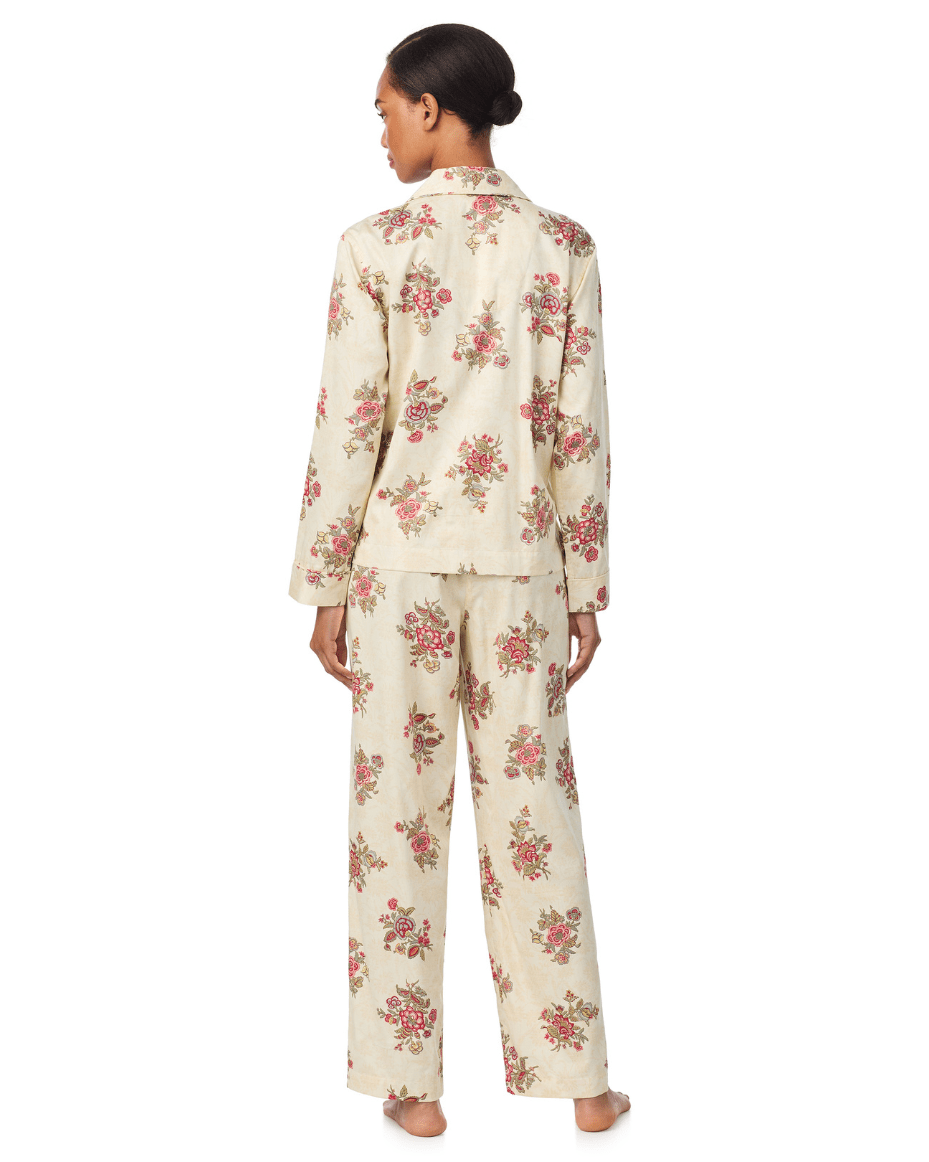 Ralph Lauren Long Sleeve Notch Collar Long Pant PJ Set - RALPH LAUREN - Luxe Leopard