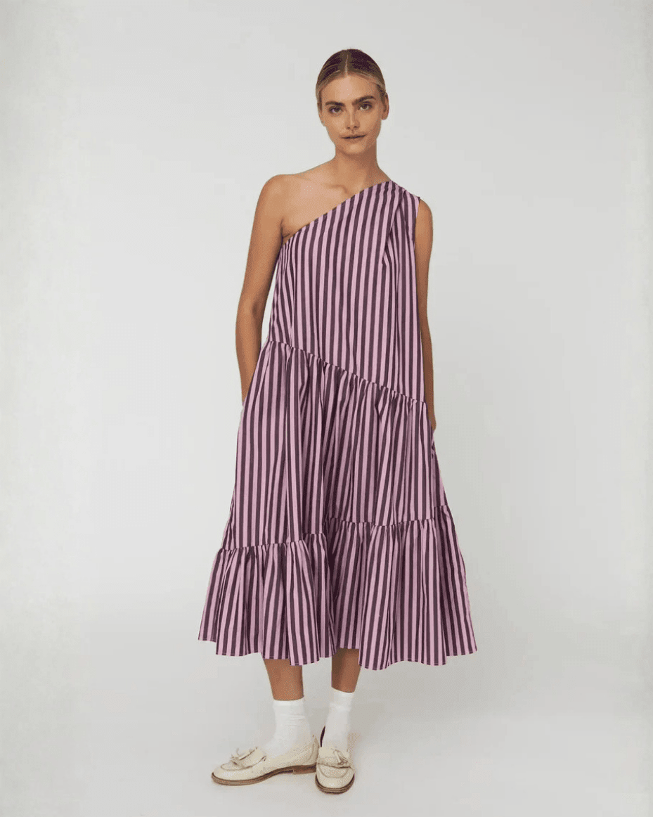 Stella Nova - Striped Bow Maxi Dress - STELLA NOVA - Luxe Leopard