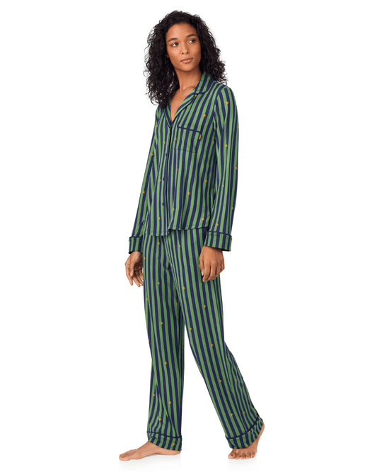 DKNY Long Sleeve Notch Collar Top & Pant Set - DKNY - Luxe Leopard