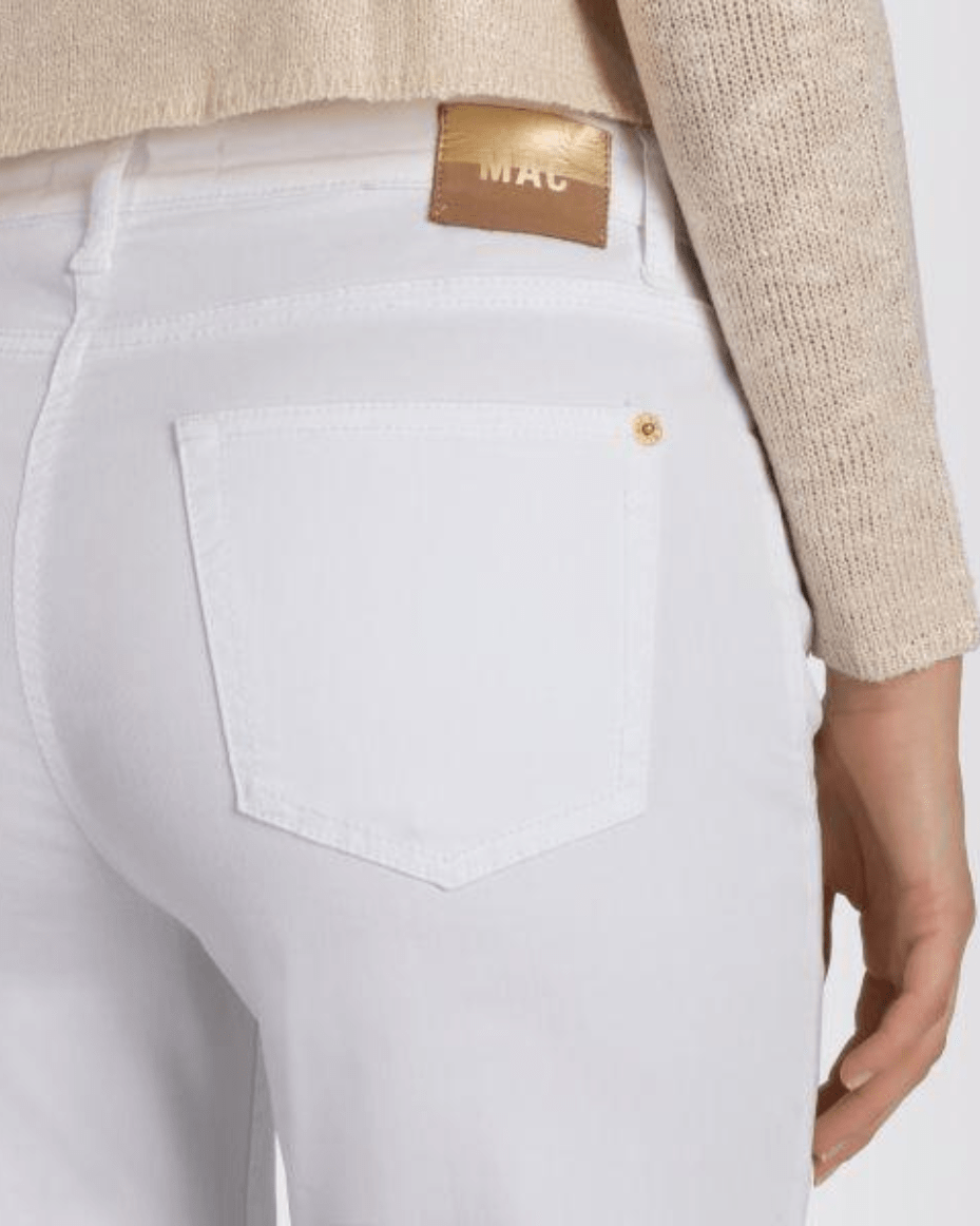 Mac Culotte Straight Jean White Denim - MAC - Luxe Leopard