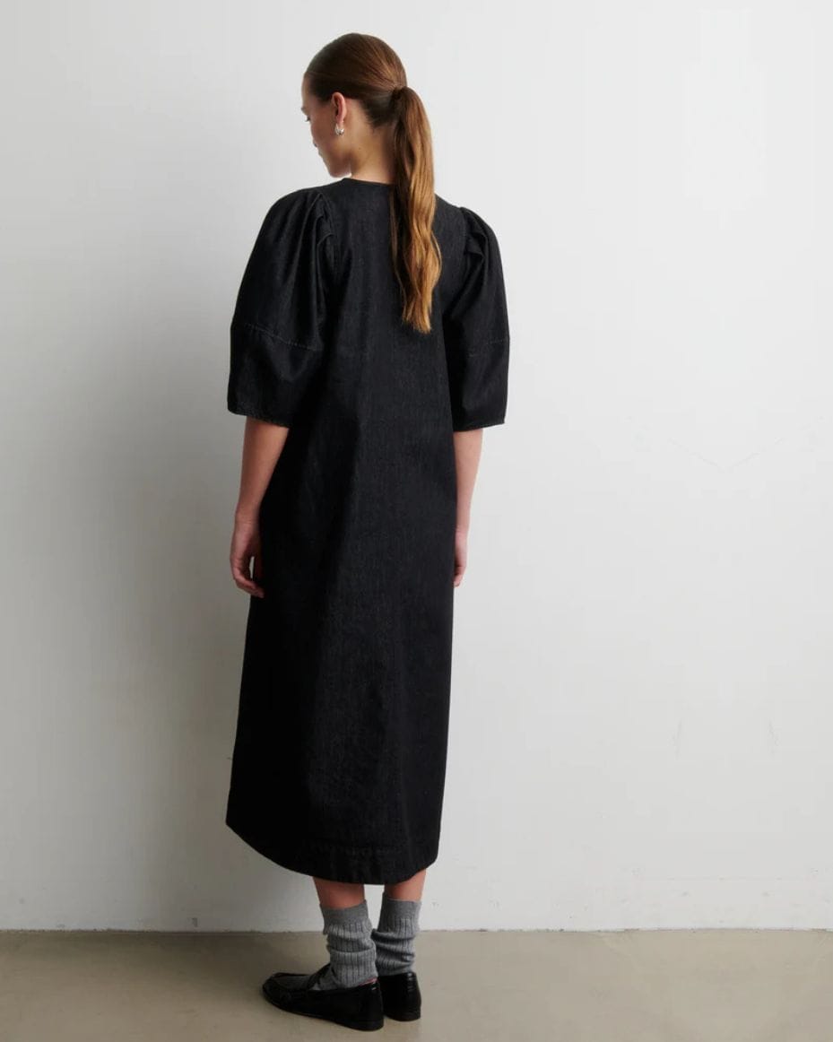 Second Female Dera Denim Dress - SECOND FEMALE - Luxe Leopard