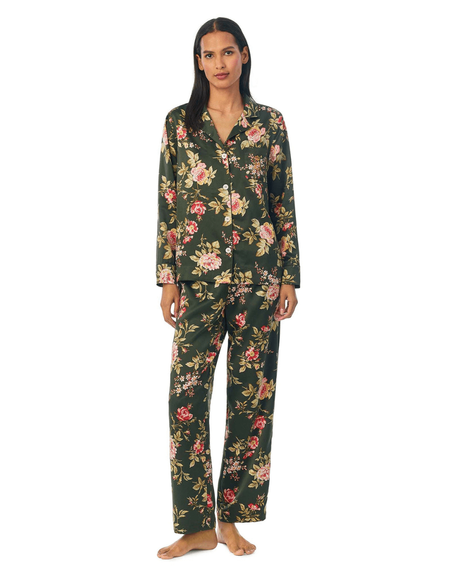 Ralph Lauren Notch Collar Pj Set - Luxe Leopard
