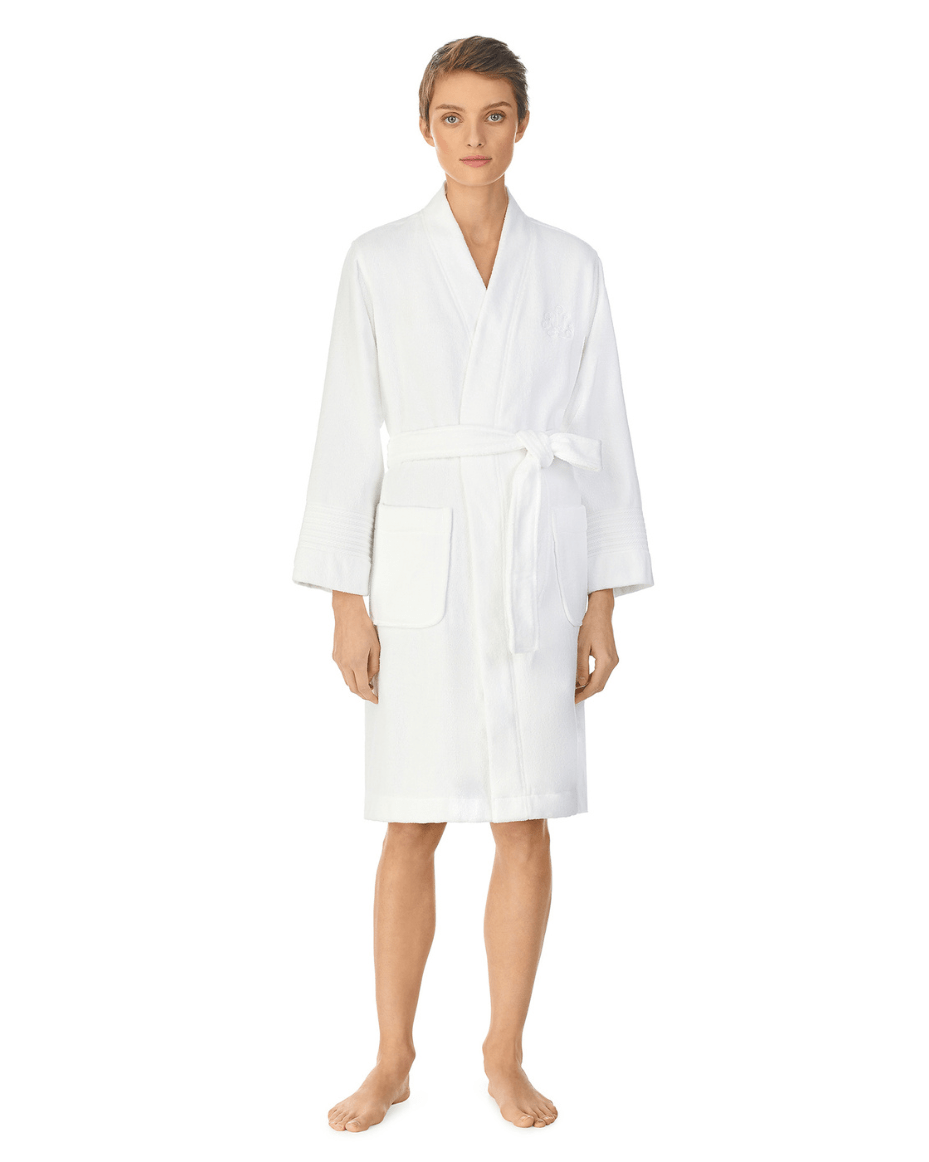 Ralph Lauren Woven Terry Greenwich Robe - RALPH LAUREN - Luxe Leopard