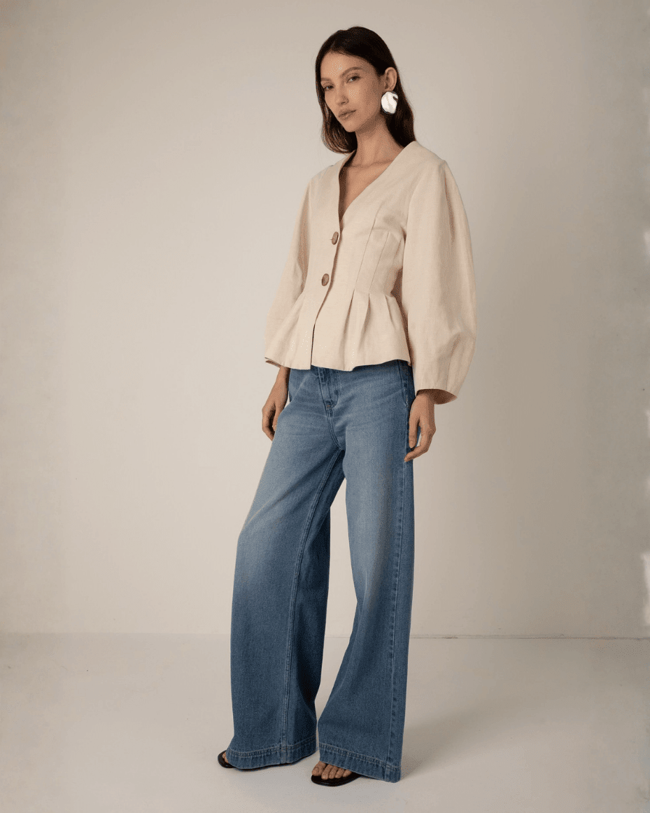 Vivere Lea Wide Leg Jeans - VIVERE - Luxe Leopard