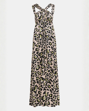 Essentiel Antwerp Jaycee Halterneck Maxi Dress - ESSENTIEL ANTWERP - Luxe Leopard