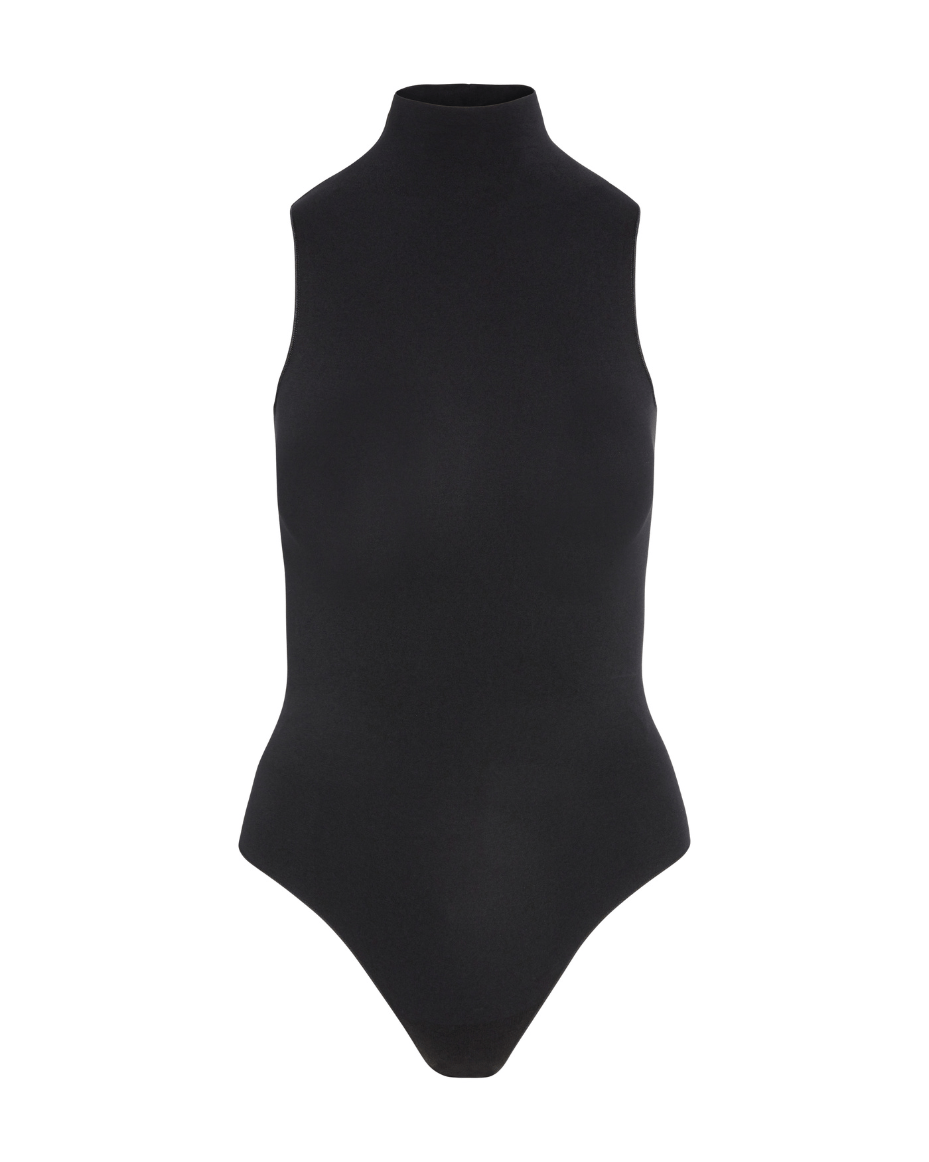 Commando Ballet Mockneck Sleeveless Bodysuit - Luxe Leopard