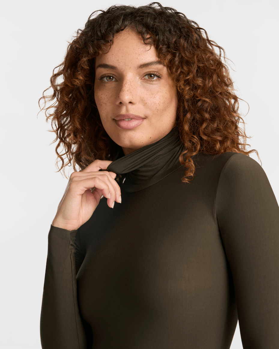 Commando Butter Turtleneck Bodysuit - COMMANDO - Luxe Leopard