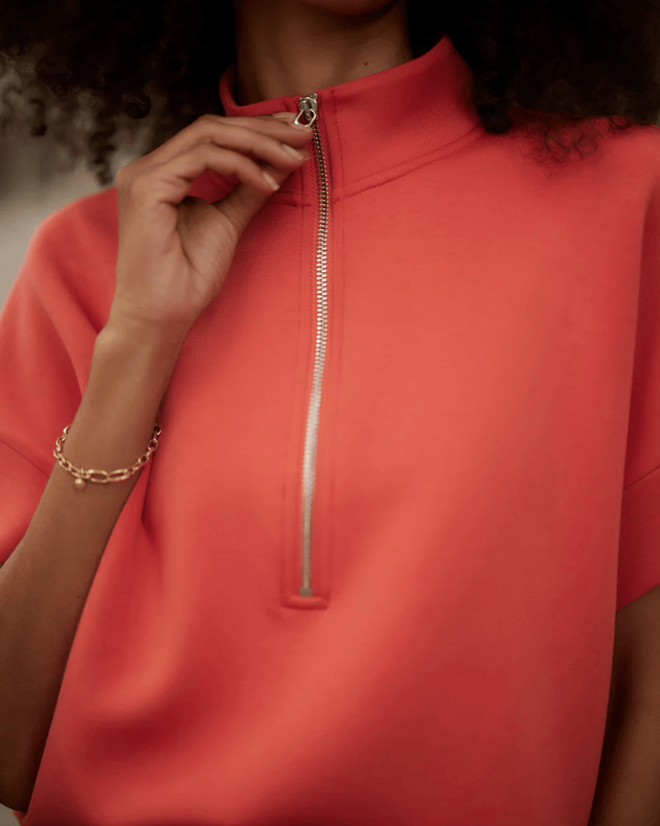 Varley Ritchie Short Sleeve Sweat - VARLEY - Luxe Leopard