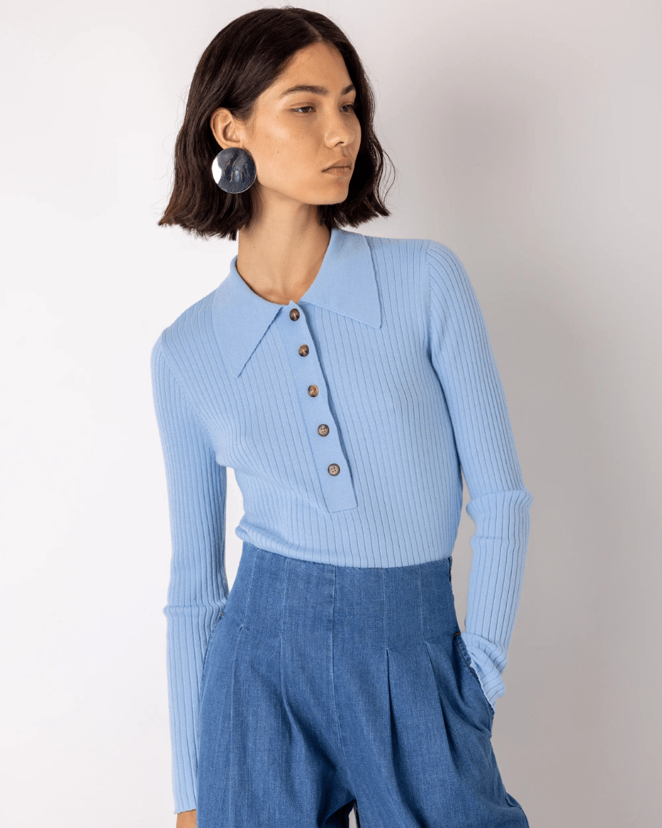 Vivere Cerise Rib Top - VIVERE - Luxe Leopard