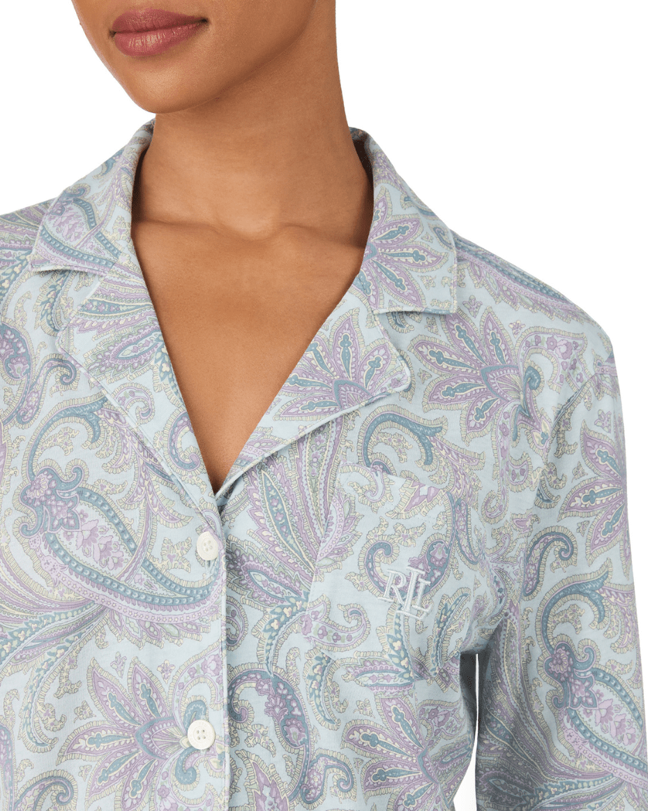 Ralph Lauren Long Sleeve Notch Collar Boxer PJ Set - RALPH LAUREN - Luxe Leopard