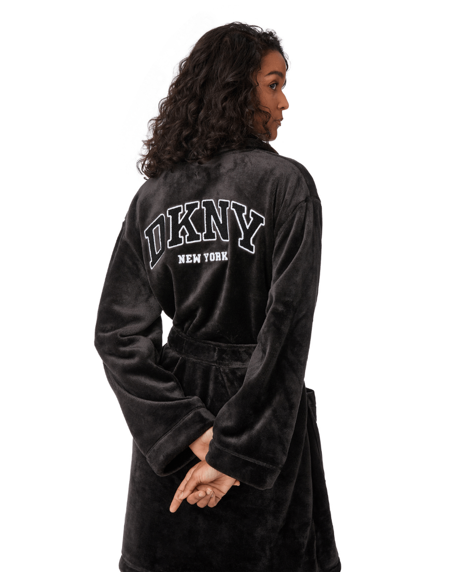 DKNY Long Sleeve Long Robe - DKNY - Luxe Leopard