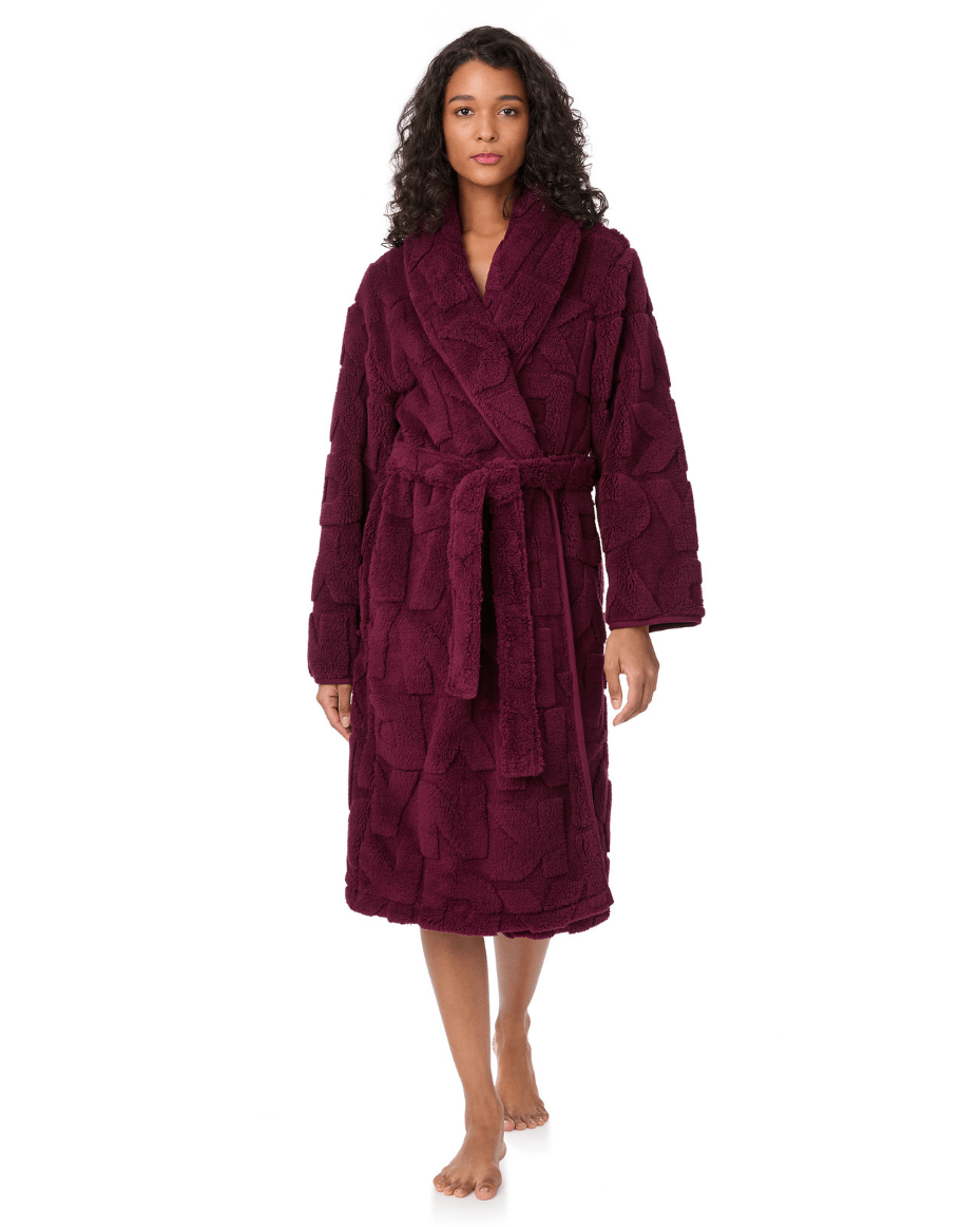 DKNY Long Sleeve Long Robe - DKNY - Luxe Leopard