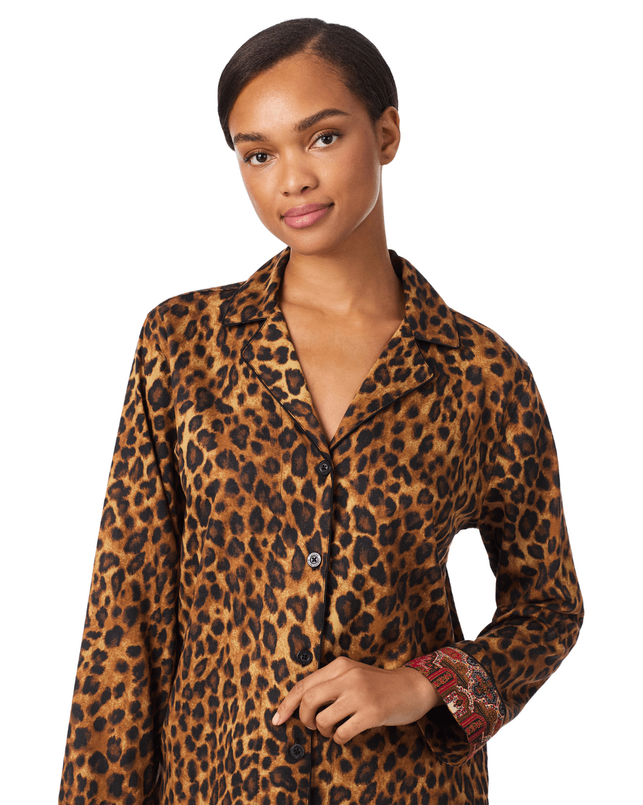 Ralph Lauren Long Sleep Notch Collar Boxer PJ Set - RALPH LAUREN - Luxe Leopard