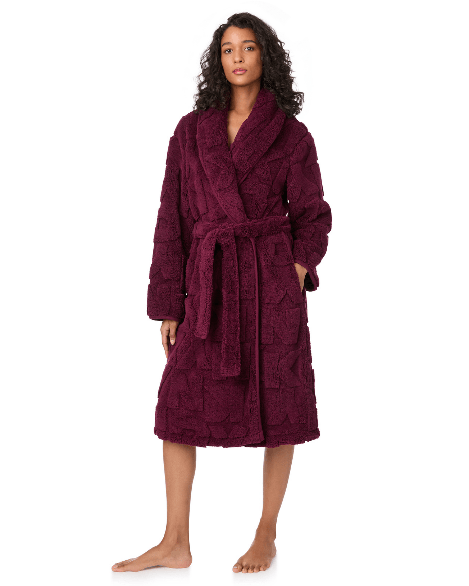 DKNY Long Sleeve Long Robe - DKNY - Luxe Leopard