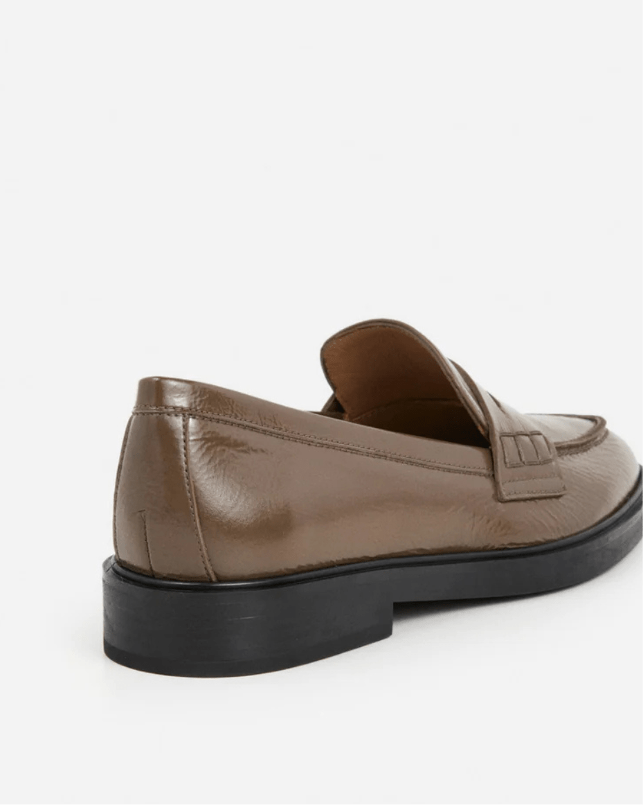 Flattered Sara Leather Khaki - FLATTERED - Luxe Leopard