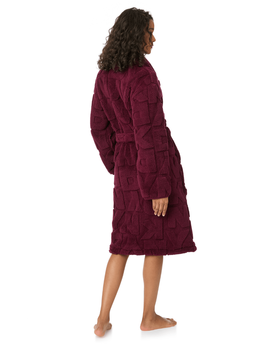 DKNY Long Sleeve Long Robe - DKNY - Luxe Leopard