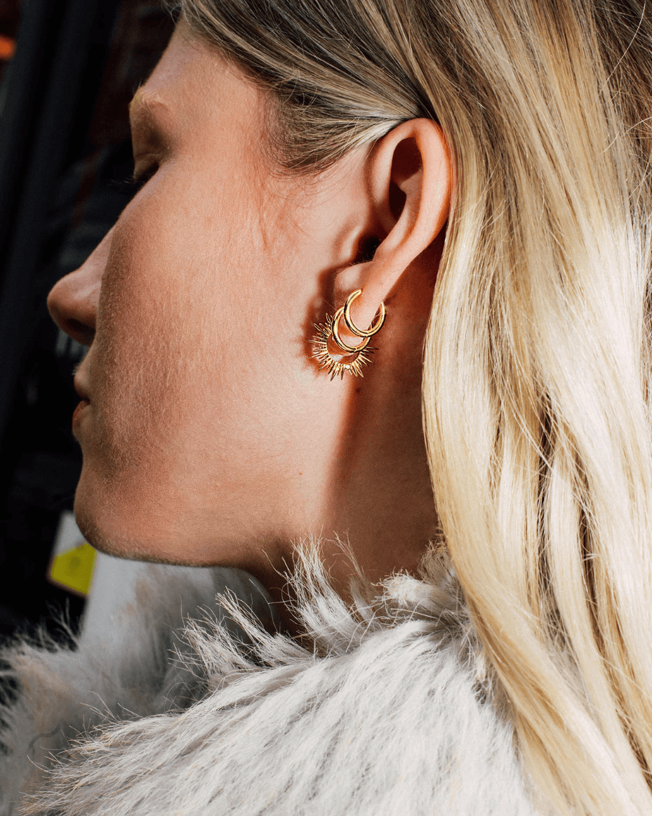 Rachel Jackson Electric Goddess Mini Huggie Hoop Earings - RACHEL JACKSON - Luxe Leopard