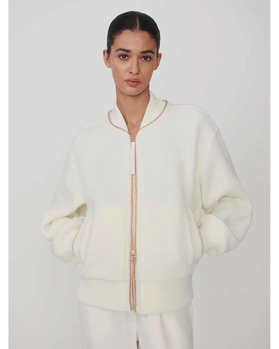 Varley Klaudia Fleece Jacket Egret