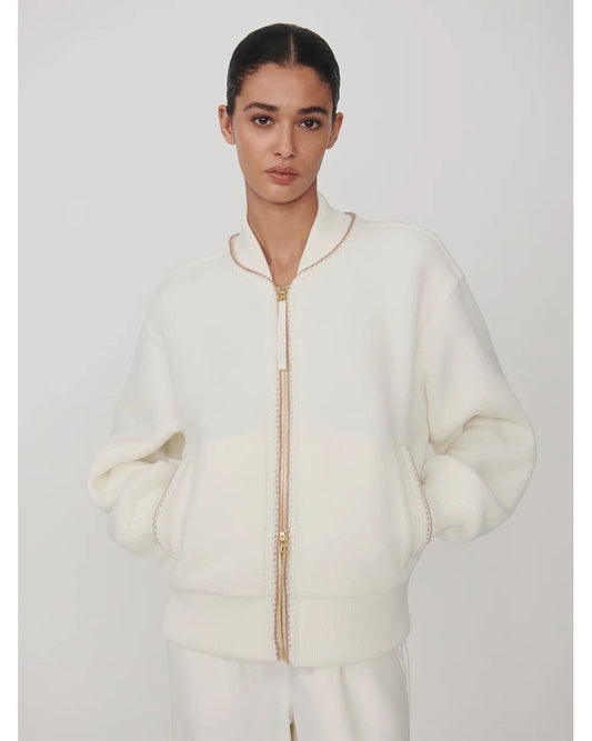 Varley Klaudia Fleece Jacket Egret